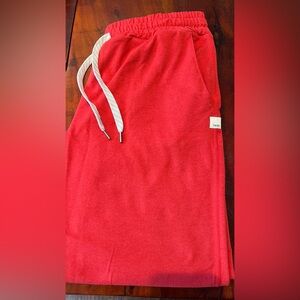 Vuori joggers, size Small, tomato red